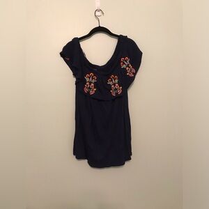 Weekend Navy Blue off shoulder Blouse Size 1X